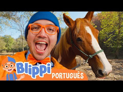 Blippi Alimenta os Cavalos da Fazenda! | Blippi em Português | Vídeos Educativos para Crianças