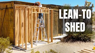 DIY LEAN-TO SHED Against House/Shop. Start To Finish Part 1