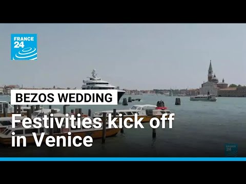 YouTube video thumbnail: Bezos Wedding Festivities Kick off in Venice 