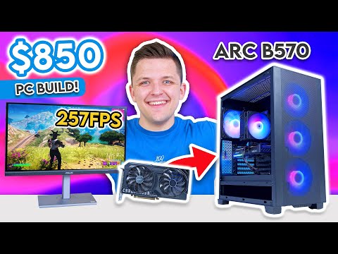 BUDGET $850 Gaming PC Build! 😄 [ft. Intel's NEW $219 Arc B570 w/ Benchmarks]