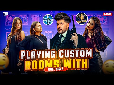 PLAYING CUSTOM ROOM WITH CUTE GIRLS 🔥 PUBGMOBILE | ROCK OP