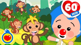 Five Little Monkeys 🙊🐒 Jumping on the Bed | Kids Songs & Nursery Rhymes by Plim Plim