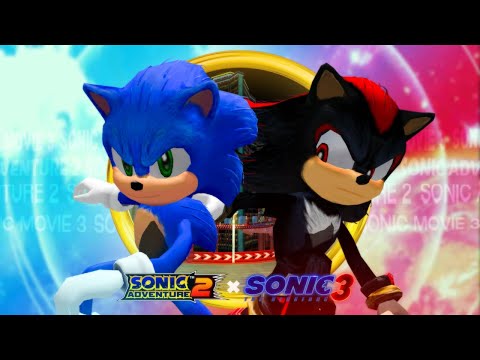 Sonic Adventure 2: New Movie Sonic & Movie Shadow Gameplay