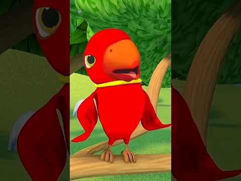 Main Tota Main Tota Lal Rang Ka, मैं तोता मैं तोता, Parrot Song for Kids #trendingshorts #shorts