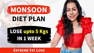 Detox Diet Plan To Lose Weight Fast In Monsoon | Lose upto 5 Kgs In 1 Week (In Hindi) | Fat to Fab