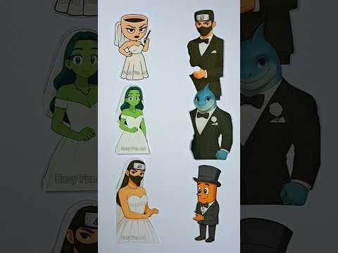 Italian Brainrot Wedding Paper Couple Matching Puzzle #viral #italianbrainrot #trending