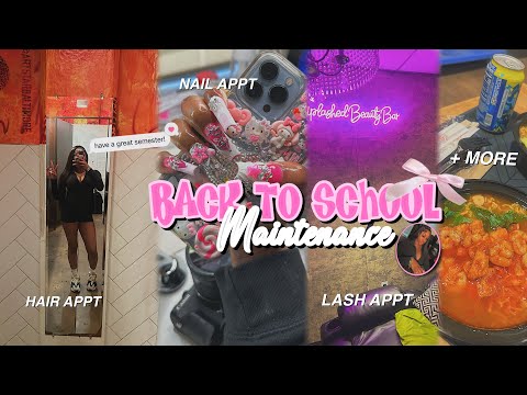 BACK TO SCHOOL MAINTENANCE VLOG ♡ | hair, nails, shopping, lashes + more! Ft Shein