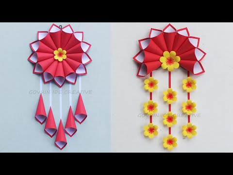 Easy and Quick Paper Wall Hanging Ideas / A4 sheet Wall decor / Cardboard Reuse /Room Decor DIY