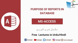 Purpose of Reports in Database