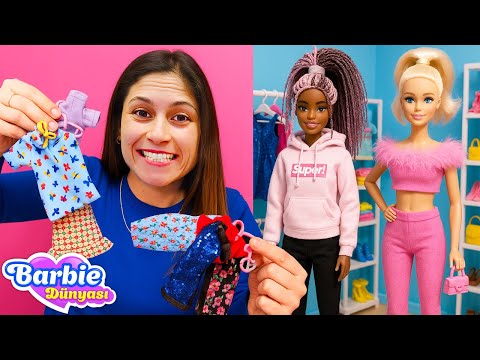 Ayşe ve Barbie'nin arkadaşının kıyafetleriyle buluşmaya yetişme macerası! 👗 Kız oyunları.