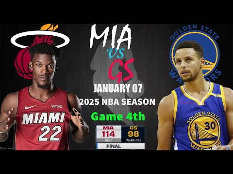 Golden State Warriors vs  Miami Heat 4th QTR Game Highlights | NBA Season Jan 7, 2025