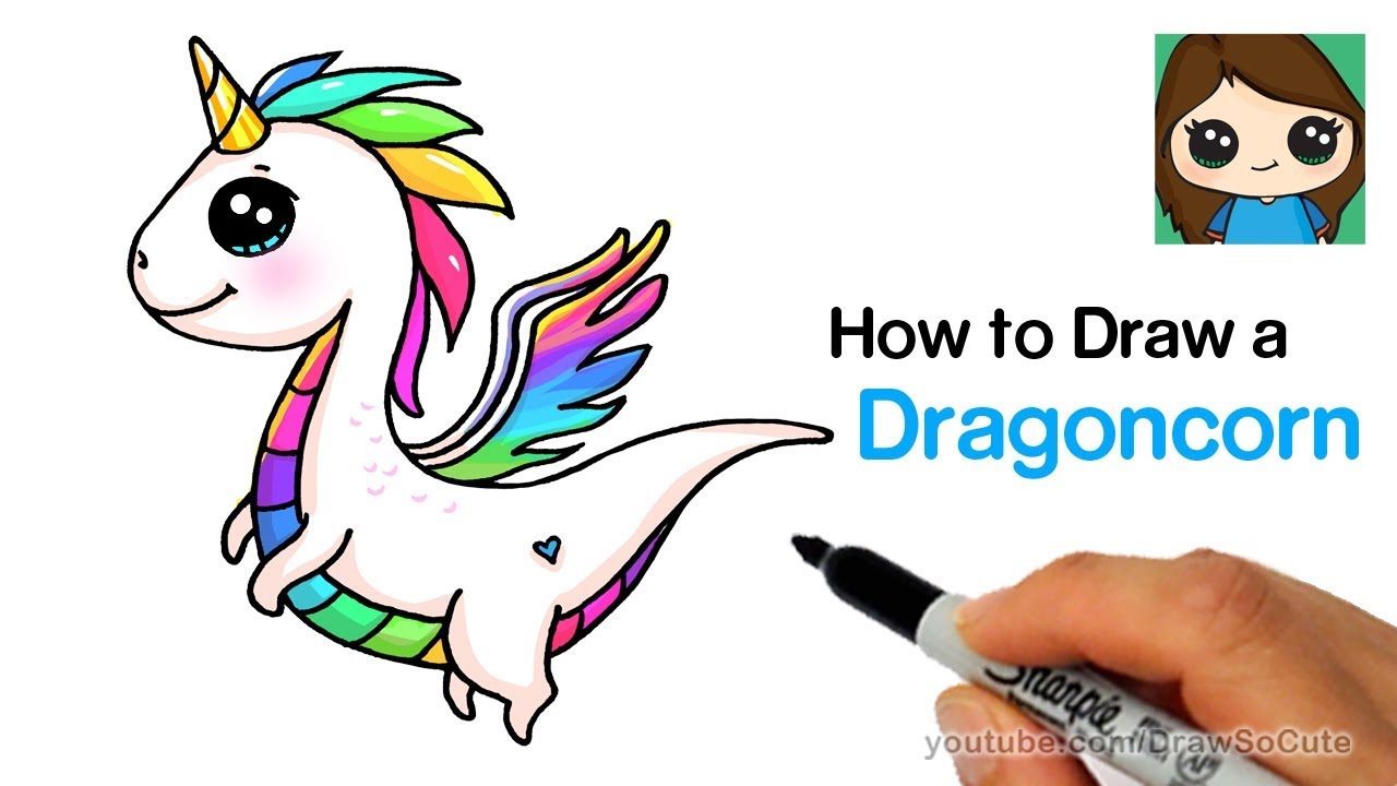How to Draw a Dragon Unicorn Dragoncorn