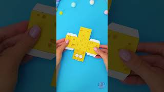 DIY Spongebob Squarepants Paper Toy 🧽💛 Fun and Easy Craft!