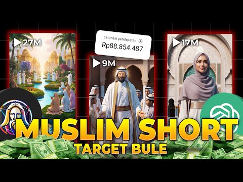 Lagi Rame! SHORT MUSLIM Target Bule Cuan Gede dari Youtube|Cara Dapat Uang dari Youtube 2024 Terbaru