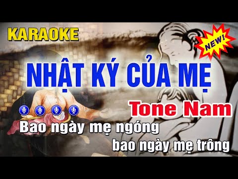 Nhật Ký Của Mẹ Karaoke Tone Nam (Bm) Nhạc Sống Trung Hiếu