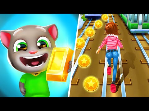 Talking Tom Gold Run VS Subway Princess Runner Game - Tom Gold Run New Update, All Talking Tom Games