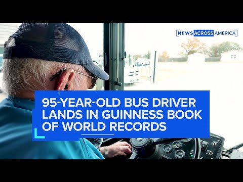YouTube video thumbnail: 95-Year-Old Bus Driver Lands in Guinness Book of World Records