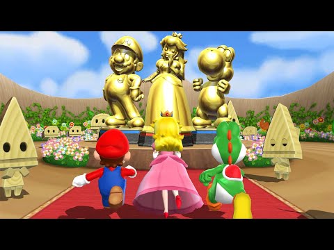 Mario Party 9 Minigames - Yoshi Vs Mario Vs Luigi Vs Peach (Master Difficulty)