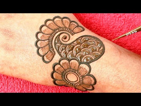 Very creative stylish back hand mehandi ka design | easy mehendi design | Simple wedding #mehndi