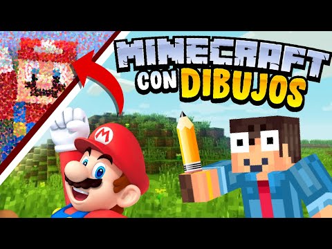 SUPER MARIO BROS en MINECRAFT pero con DIBUJOS