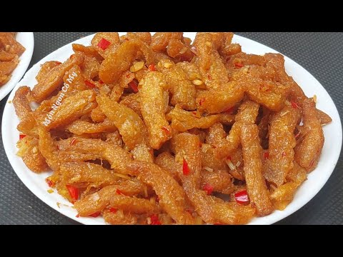 Làm theo cách này để món SƯỜN NON CHAY RIM SẢ ỚT giòn lâu cay cay thơm nức mũi