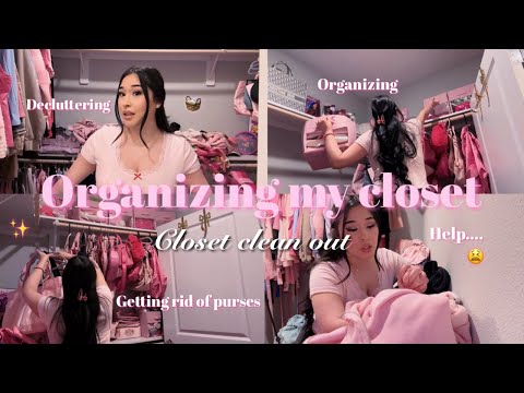 EXTREME CLOSET CLEAN OUT | closet reset, decluttering, and organizing (cleaning motivation) 🧺