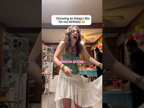 Watch till the end 😳😂#partywear #costume #bensonboone #jojosiwa #birthdaygirl
