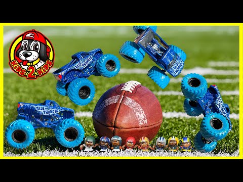 Monster Jam & Hot Wheels Monster Trucks - OUR FAVORITE TEENYMATES FOOTBALL & BASKETBALL Compilation