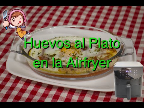 Receta económica y super rápida, Huevos al jamón en airfryer, tú cena en ⏱️ segundos 😋😋😋😋