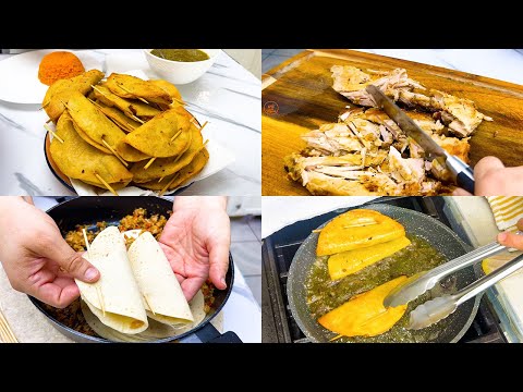 ¡Tacos Dorados en Minutos! ¡Deliciosos, Económicos y Perfectos para Cualquier Ocasión!😋