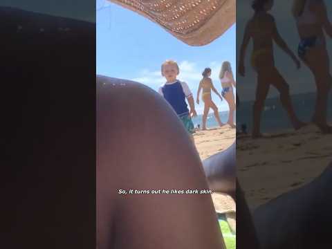 The kid has fallen in love. 😂 #funny#kidsbeingkids #firstcrush #kidsreaction#Love #Shorts