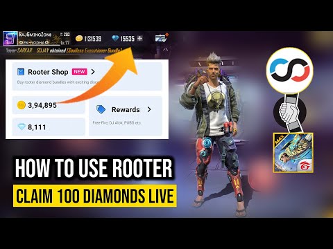 How To Use Rooter App For Free Fire Diamonds | Rooter App Se Diamond Kaise Le - Garena Free Fire