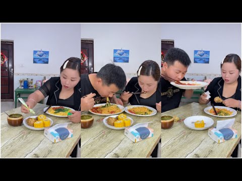 Funny eating and broadcasting