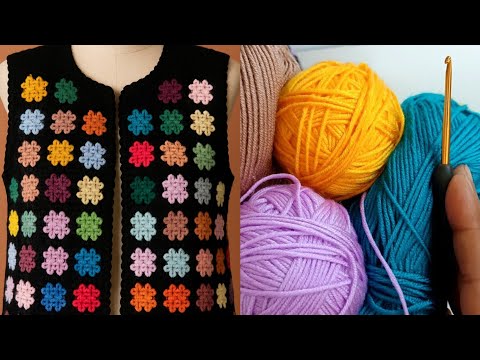 How to Crochet a Stylish Vest and Cardigan Using Granny Squares(Part 1)