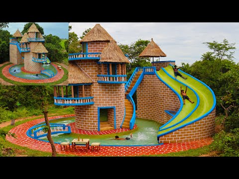 [Full Video]Build Creative Water Slide Park To Swimming Pool & Beautiful Condo Park Design In Forest