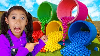 Maddie & Kaden’s Troll Trouble Backyard Ball Pit Challenge