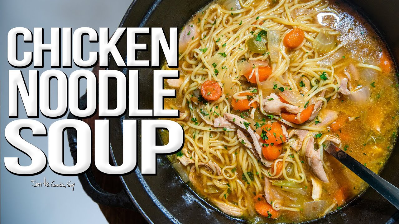 The best chicken noodle soup i've ever made 4k