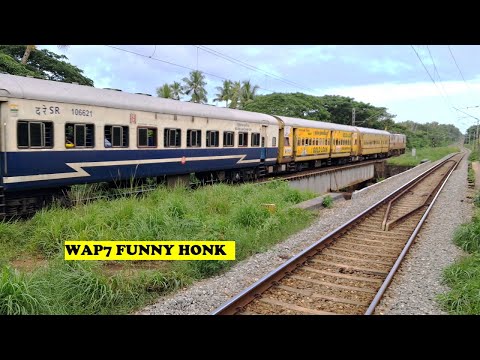 Funny Honk Royapuram WAP7 37301 Kollam Trivandrum Passenger
