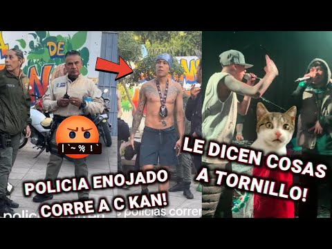 Policias Enojados Corren a C kan Por Esta Razón / Tornillo se tiro batalla de FREESTYLE En Concierto