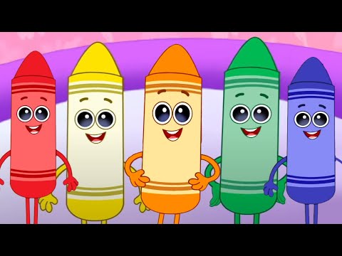 Five Little Crayons Nursery Rhymes And Baby Songs by Mr Baby