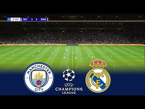 MANCHESTER CITY vs REAL MADRID | UEFA Champions League 24/25 | Full Match All Goals | PES Gameplay