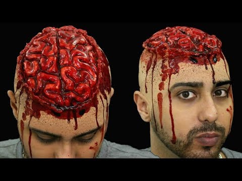 CABEÇA ABERTA COM CÉREBRO APARECENDO - TUTORIAL DE MAQUIAGEM ARTÍSTICA POR KAREN LIMA