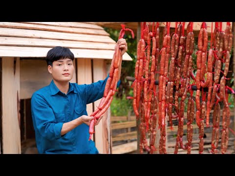 Harvest gourds, bring them to the market to sell, Make dried sausages