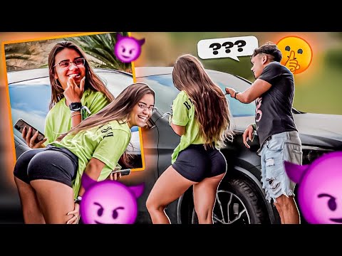 DANDO CANTADAS FALSAS EM MULHERES