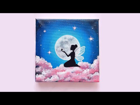 Fairy Dream Scenery - Step By Step Acrylic Painting Tutorial 🎨 || Canvas Aesthetic scenery painting