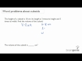 Cuboid Dimensions and Volume Problems