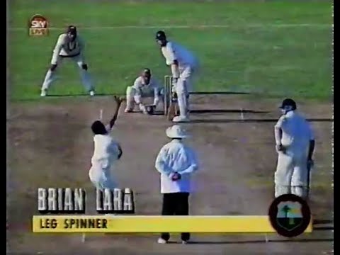 Young Brian Lara Bowling Leg Spin in ODI & Gets 2 Wickets! Rare Clip from West Indies v England 1994