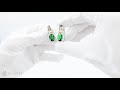 Olivia Earrings Green and White Zircon Stones