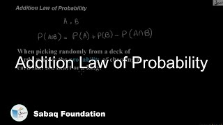 Addition Law of Probability
