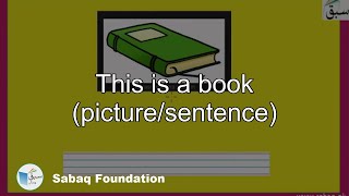 This is a book (picture/sentence)

